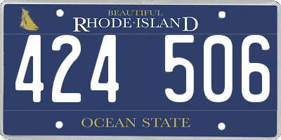 RI license plate 424506