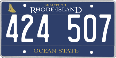 RI license plate 424507