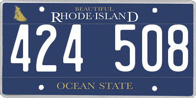 RI license plate 424508