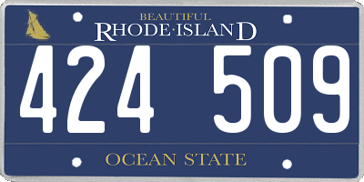RI license plate 424509