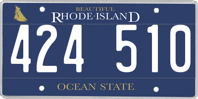 RI license plate 424510