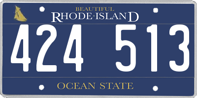RI license plate 424513