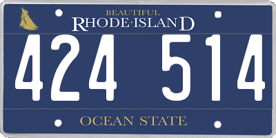 RI license plate 424514