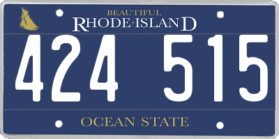 RI license plate 424515