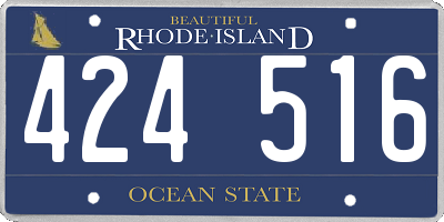 RI license plate 424516