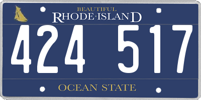 RI license plate 424517