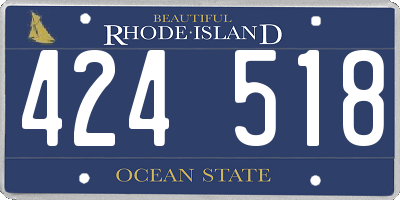 RI license plate 424518