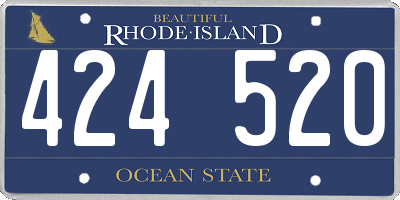 RI license plate 424520