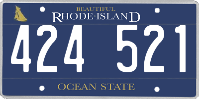 RI license plate 424521