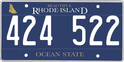 RI license plate 424522