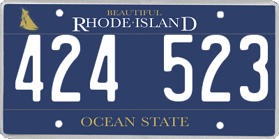RI license plate 424523