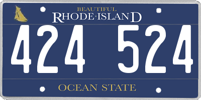 RI license plate 424524