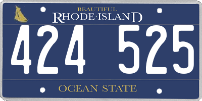 RI license plate 424525