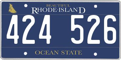 RI license plate 424526