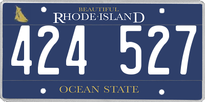 RI license plate 424527