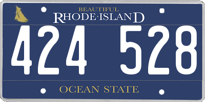 RI license plate 424528
