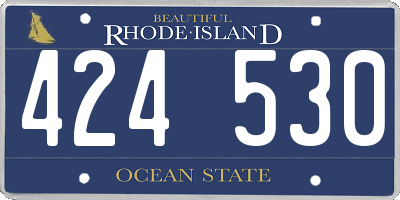 RI license plate 424530