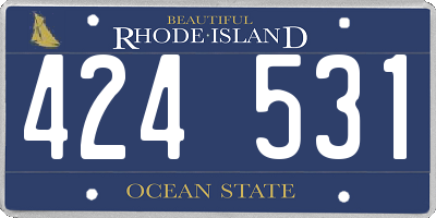 RI license plate 424531