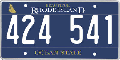 RI license plate 424541
