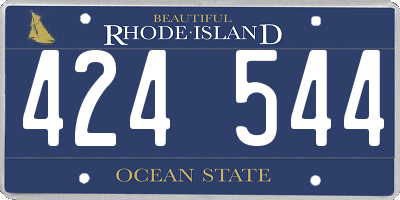 RI license plate 424544