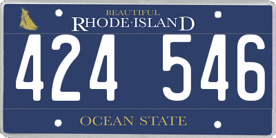 RI license plate 424546