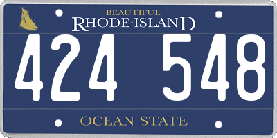 RI license plate 424548