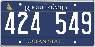 RI license plate 424549