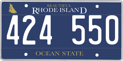 RI license plate 424550