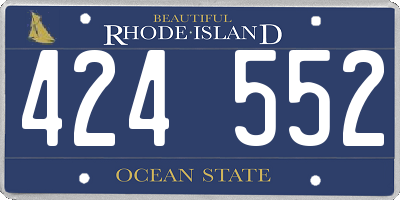 RI license plate 424552
