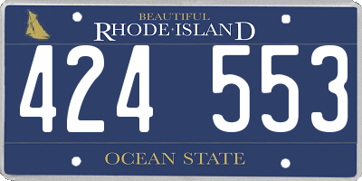 RI license plate 424553
