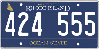 RI license plate 424555