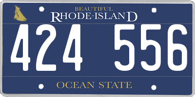 RI license plate 424556