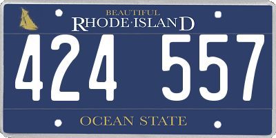 RI license plate 424557