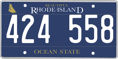 RI license plate 424558