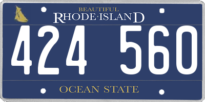 RI license plate 424560