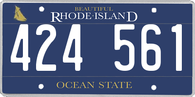 RI license plate 424561
