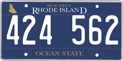RI license plate 424562