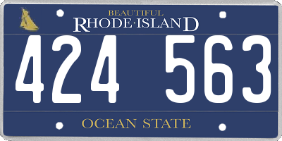 RI license plate 424563