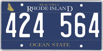 RI license plate 424564