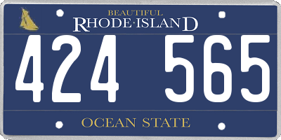 RI license plate 424565