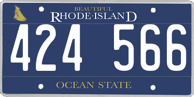 RI license plate 424566