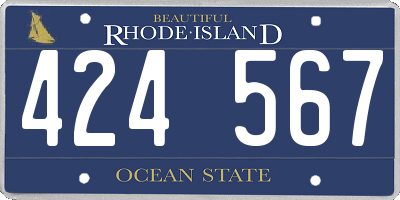 RI license plate 424567