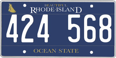 RI license plate 424568