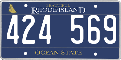 RI license plate 424569