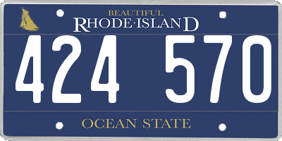 RI license plate 424570