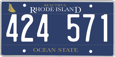 RI license plate 424571