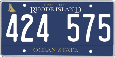 RI license plate 424575