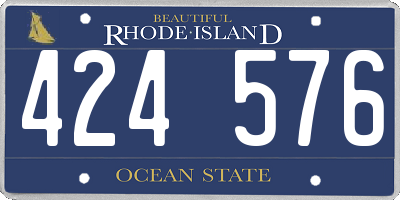 RI license plate 424576