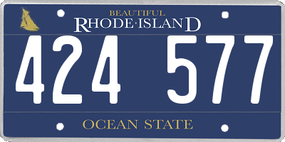 RI license plate 424577