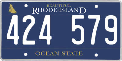 RI license plate 424579